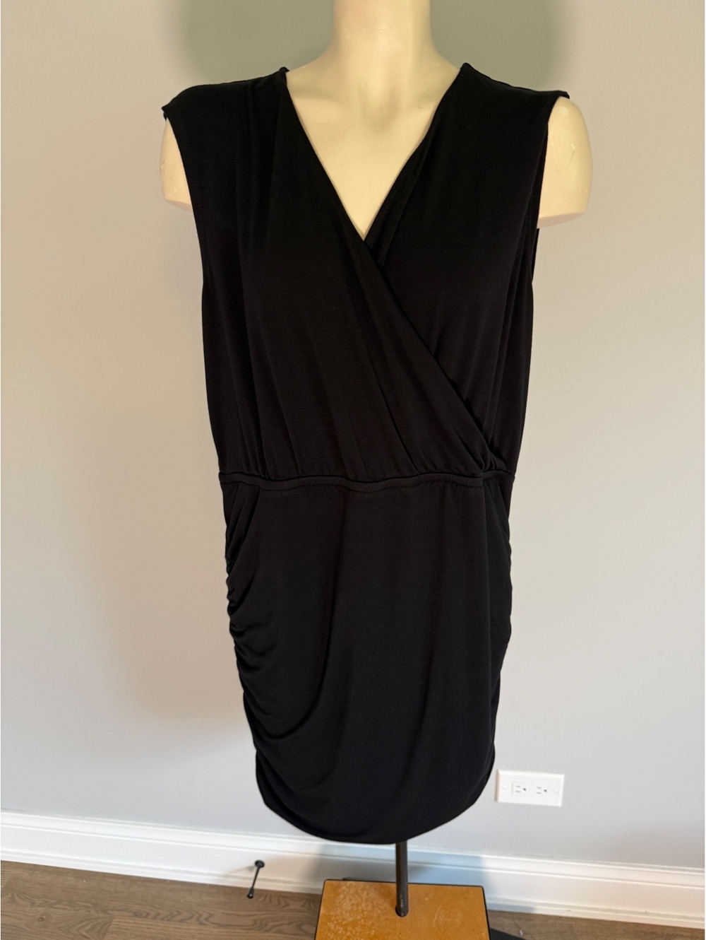 Gibsonlook Black Sleeveless Ruched Sheath Dress XXL